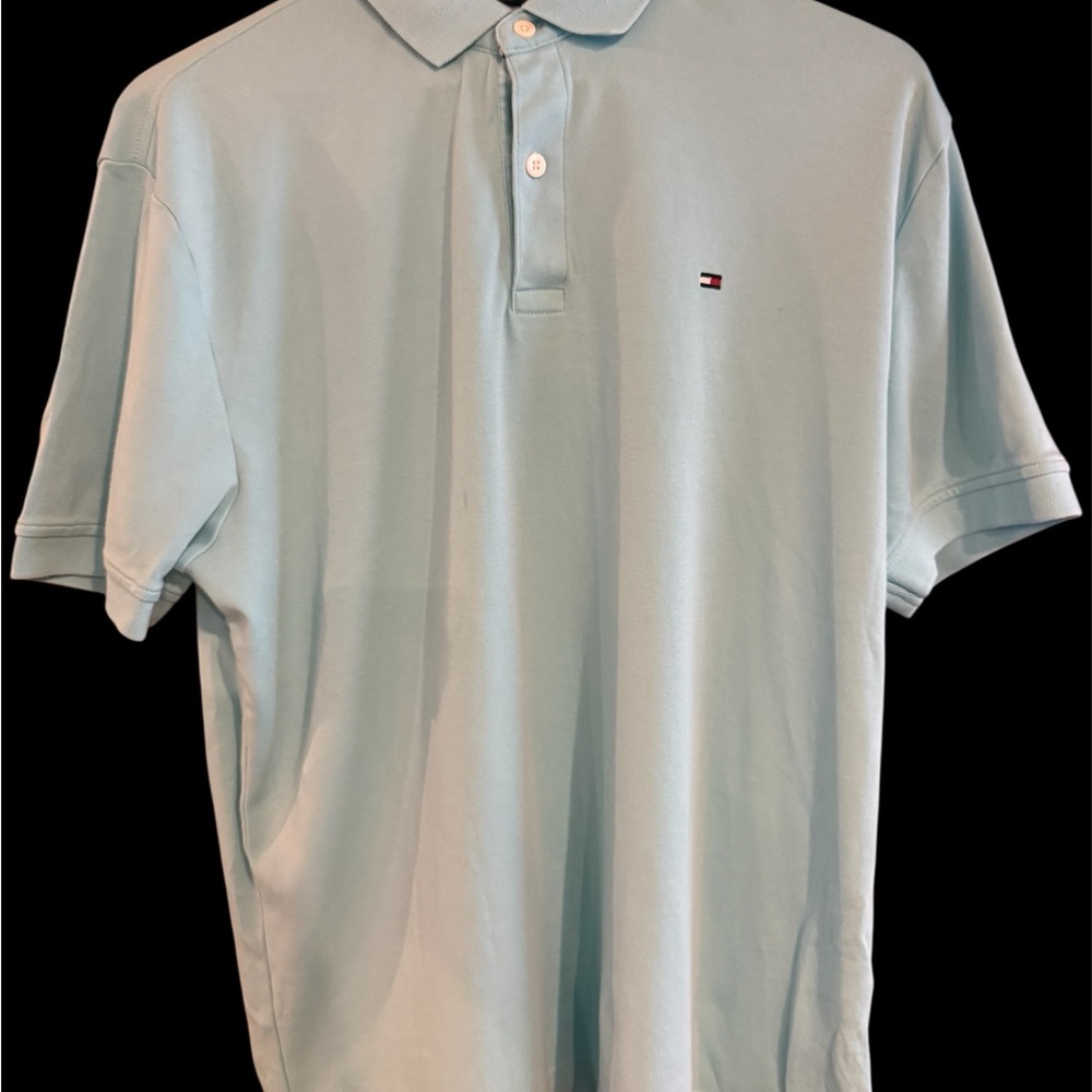 Tommy Hilfiger Sky Blue Polo Shirt for Men, Medium